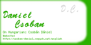 daniel csoban business card