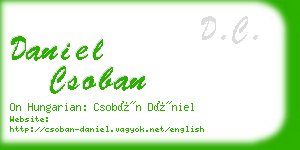 daniel csoban business card